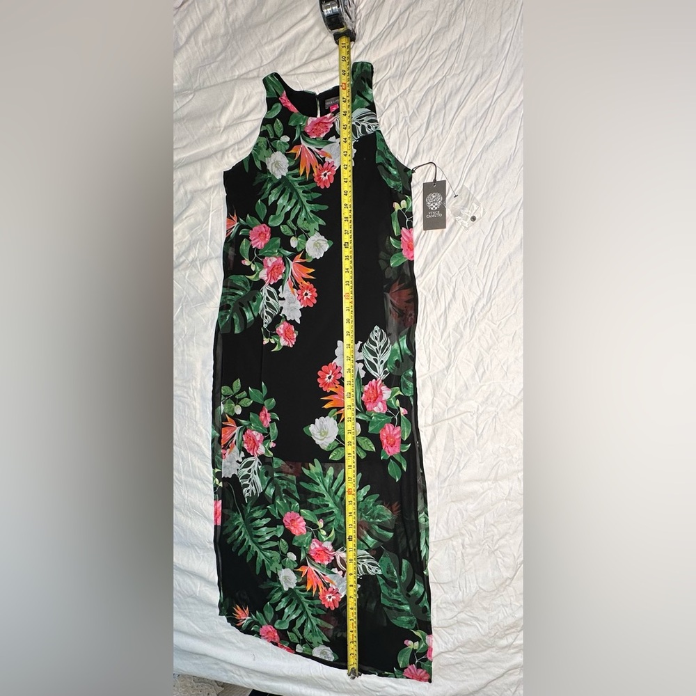 Floral Sheer Overlay Maxi Dress PXS Havana Rich Black Autumn Wedding Guest NWT - Picture 12 of 13